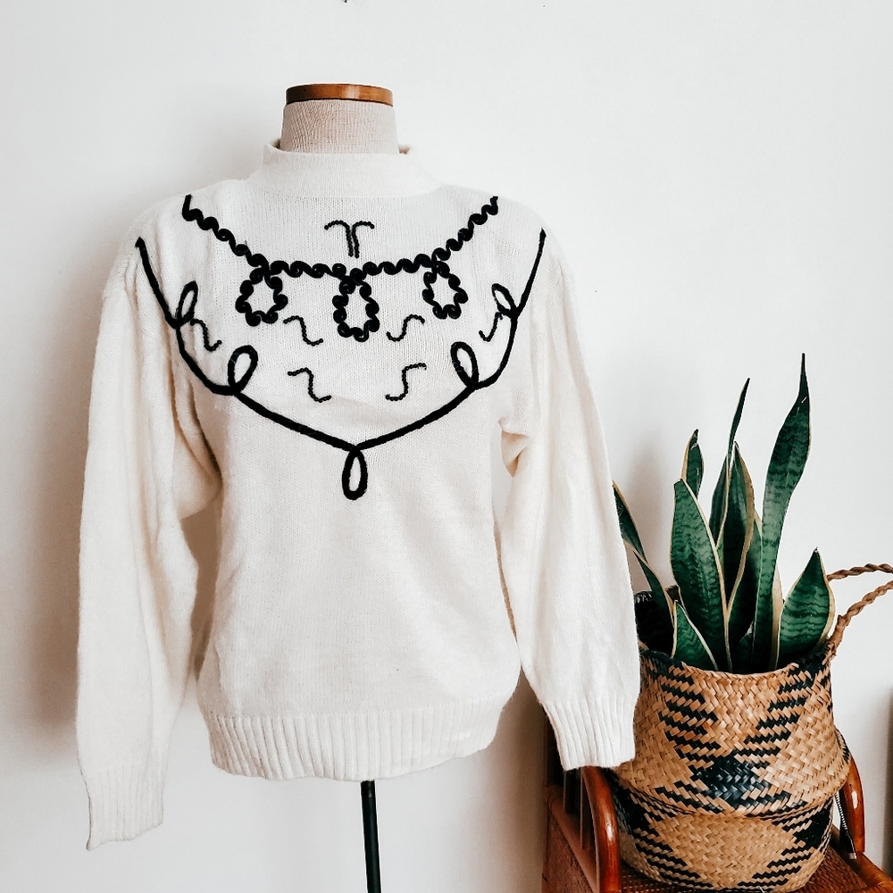 Vintage knit long sleeve top